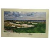 Nick Faldo Signed Ltd Ed #125/500 18th Hole The Ocean Course Kiawah Print JSA COA