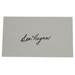 Ben Hogan Signed 3x5 Index Card JSA COA
