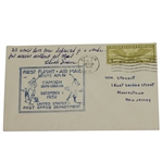 Chick Evans Signed 1932 First Flight - Air Mail Cachet with Inscription JSA COA