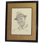 Sam Snead Signed Ltd Ed 99/100 Van Zant Drawing JSA COA