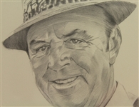 Sam Snead Signed Ltd Ed 99/100 Van Zant Drawing JSA COA
