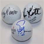 Lot of Three Signed Golf Balls - Tom Kite, Corey Pavin, & Fuzzy Zoeller JSA COA