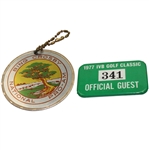 1974 Bing Crosby Pro-Am Bag Tag & 1977 IVB Golf Classic Guest Badge #341