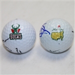 Keegan Bradley (Masters) & Jason Dufner Signed Golf Balls JSA COA