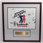 1999 Autographed JC Penney Classic Framed Flag – John Daly/Laura Davies JSA COA