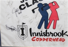1999 Autographed JC Penney Classic Framed Flag – John Daly/Laura Davies JSA COA
