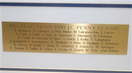 1999 Autographed JC Penney Classic Framed Flag – John Daly/Laura Davies JSA COA