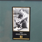 Byron Nelson Signed 8x10 Photo w/ Two Masters Cards - Framed JSA COA