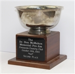 2001 Dr. Don McMahon Memorial Pro-Am 2nd Place Trophy