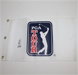 Lot of Four White PGA Tour Flags Signed by Ernie Els JSA ALOA