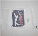 Lot of Four White PGA Tour Flags Signed by Ernie Els JSA ALOA