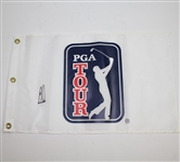 Lot of Four White PGA Tour Flags Signed by Ernie Els JSA ALOA