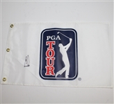 Lot of Four White PGA Tour Flags Signed by Ernie Els JSA ALOA