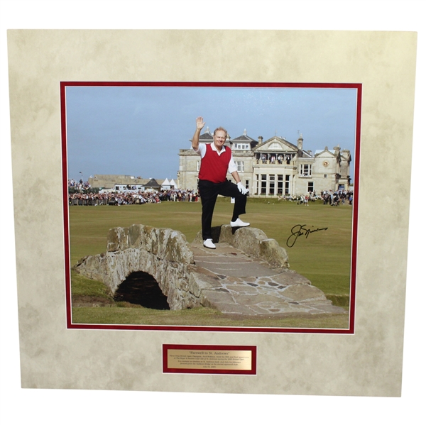 Jack Nicklaus Signed Farewell to St. Andrews Photo JSA ALOA