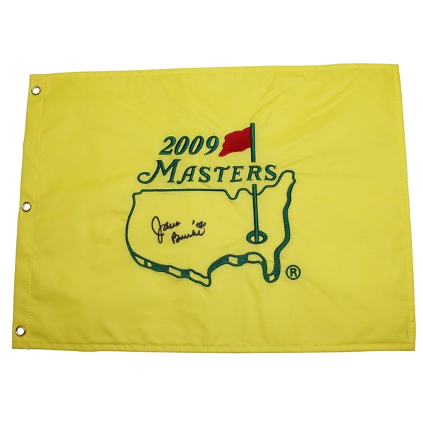 Jack Burke Signed 2009 Masters Embroidered Flag JSA ALOA