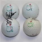 Four Masters Champions Signed Masters Golf Balls - Olazabal, Langer, Crenshaw, and Stadler JSA ALOA