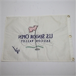 Hale Irwin Signed 2000 US Senior Open at Saucon Valley Embroidered Flag JSA ALOA