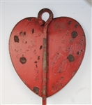 Circa 1800's Heart Shaped Cast Iron #14 Hole Marker - Par 3 - Seldom Seen