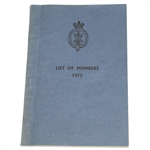 Royal & Ancient St. Andrews 1972-1973 Member Directory