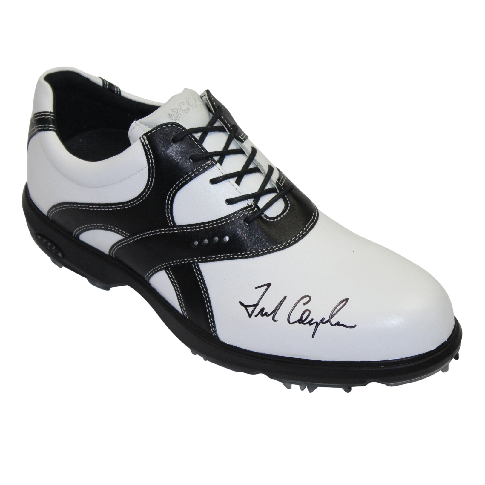 Lot Detail - Fred Couples Signed ECCO Soft Spike Black/White Golf Shoe ...