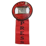 1938 Masters Tournament Press Badge with Ribbon - Picard Winner
