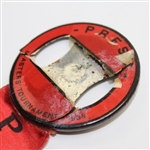 1938 Masters Tournament Press Badge with Ribbon - Picard Winner