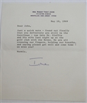 Lot of 5 Mrs. Robert Trent Jones (Ione) Personal Letters Written to Legend John Derr JSA COA