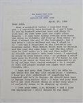 Lot of 5 Mrs. Robert Trent Jones (Ione) Personal Letters Written to Legend John Derr JSA COA