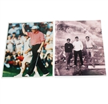 Lot of Two Ernie Els Signed Photos - One is Personalized JSA ALOA