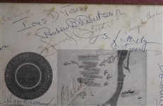 Multi-Signed Rock Sounds Club Menu Cover - Bahamas JSA ALOA
