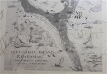 Multi-Signed Rock Sounds Club Menu Cover - Bahamas JSA ALOA