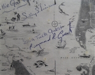 Multi-Signed Rock Sounds Club Menu Cover - Bahamas JSA ALOA