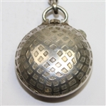 Talis of Switzerland Silver Plated Mesh Pattern Pocket Watch with Golf Charms