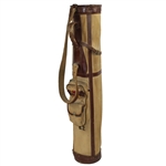 Vintage Stovepipe Golf Bag with 'E.Z.' On Canvas and '6 5 7' on Base