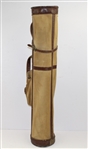 Vintage Stovepipe Golf Bag with 'E.Z.' On Canvas and '6 5 7' on Base