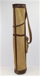 Vintage Stovepipe Golf Bag with 'E.Z.' On Canvas and '6 5 7' on Base