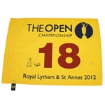 Ernie Els Signed 2012 Open Championship at Royal Lytham & St. Annes Flag JSA ALOA