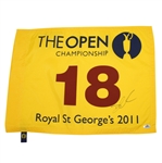 Darren Clarke Signed 2011 Open Championship at Royal St. George's Flag JSA ALOA