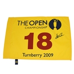 Stewart Cink Signed 2009 Open Championship at Royal Turnberry Flag JSA ALOA