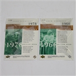 Two Jack Nicklaus Signed 'The Golden Bear' 1966 & 1978 Open Champ Cards JSA ALOA