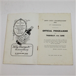 1931 Open Championship at Carnoustie Programme - Tommy Armour Winner