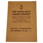 1948 Open Championship at Muirfield Programme - Henry Cotton Winner