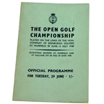 1948 Open Championship at Muirfield Programme - Henry Cotton Winner