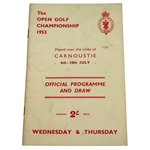 1953 Open Championship at Carnoustie Programme - Ben Hogan Winner