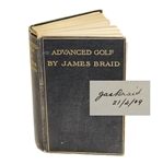 James Braid Signed and Inscribed Advanced Golf Book - Rare JSA ALOA