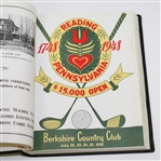 5 Reading Open Programs (1947-1951) & 1953 Ryder Cup Challenge Matches Program - All Binded