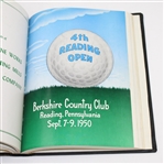 5 Reading Open Programs (1947-1951) & 1953 Ryder Cup Challenge Matches Program - All Binded