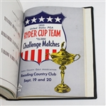 5 Reading Open Programs (1947-1951) & 1953 Ryder Cup Challenge Matches Program - All Binded