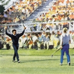 Seve Ballesteros Signed 1988 'Triumph at 18th' Open Championship Art Print JSA ALOA