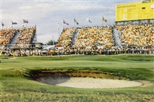 Seve Ballesteros Signed 1988 'Triumph at 18th' Open Championship Art Print JSA ALOA